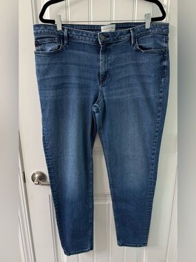 Lafayette 148 New York Mercer Skinny Jeans Stretch Blue Denim Sz 34/US 18